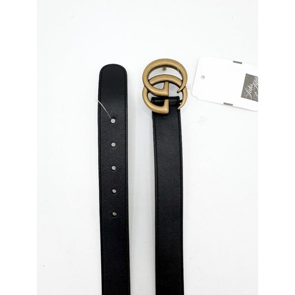 Gucci 55cm Black Leather Double GG Belt Size Small - Picture 12 of 14